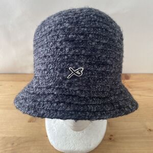 Betmar Boucle Bucket Hat Black Wool Blend  Rolled Brim Derby Boho City 57 cm